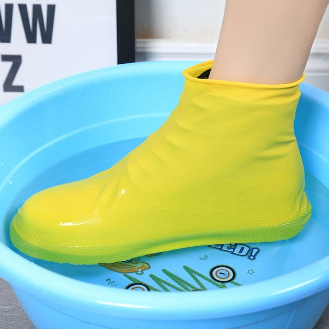 Rain Cover For Shoes Waterproof Rubber Anti Slip Rainny Boot Overshoes Raincoat Reusable Silicone Insoles Shoes For Travel