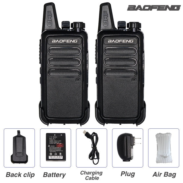 2 teile/los Baofeng BF-R5 Mini Walkie-Talkie BF R5 USB Lade Handheld FM Transceiver CB Radio UHF bf-888s bf888s Funkgerät