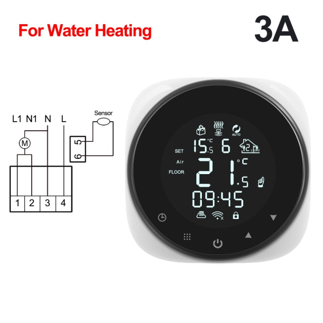 Controlador de temperatura del termostato Wifi inteligente Tuya para agua/calefacción eléctrica de suelo/caldera de Gas de agua funciona con Alexa Google Home