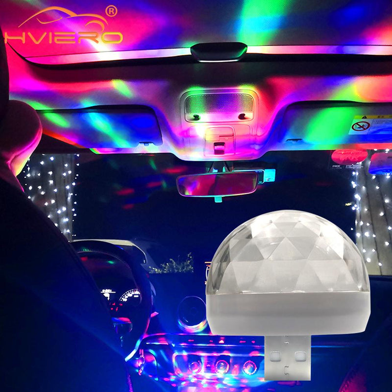 Auto Auto Lampe USB Licht DJ RGB Mini Bunte Musik Sound Licht USB-C Apple Urlaub Party Karaoke Atmosphäre Lampe Willkommen Licht