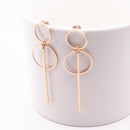 2019 Fashion Earrings Punk Simple Gold Silver Color Long Section Tassel Pendant Size Circle Earrings For Ladies Gifts Wholesale