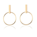 2019 Fashion Earrings Punk Simple Gold Silver Color Long Section Tassel Pendant Size Circle Earrings For Ladies Gifts Wholesale