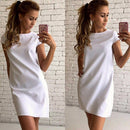 Summer Dress 2020 Hooded Sweatshirt O-neck Sexy Elegant Women Party Dresses Fashion Bodycon Short Dress Package Hips Slim Female