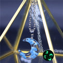 Chic Transparent Resin Rould Ball Moon Pendant Necklace Women Blue Sky White Cloud Chain Necklace Fashion Jewelry Gifts for Girl