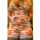 Sexy Bodysuit Women's Floral Long Sleeve Bodycon Bandage Jumpsuit Bodysuit Romper Casual Leotard Tops Sleepwear