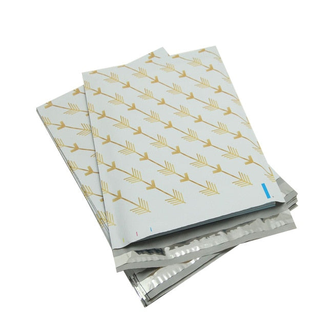 10 STÜCKE 10 x 13 '' 26 x 33 cm bedruckte Poly-Mailer-Verpackungsumschläge mit selbstversiegelnden Kurier-Aufbewahrungstaschen Versandtaschen Verpackungstaschen