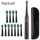 Fairywill Electric Sonic Toothbrush FW-507 USB Charge Rechargeable Adult Waterproof Electronic Tooth 8 Brushes Replacement Heads