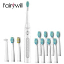 Fairywill Electric Sonic Toothbrush FW-507 USB Charge Rechargeable Adult Waterproof Electronic Tooth 8 Brushes Replacement Heads