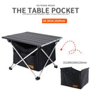 Mesa plegable para exteriores con bolsa de almacenamiento, mesa plegable de aluminio para pícnic al aire libre, escritorio de Camping con mantel impermeable