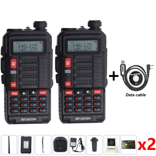2PCS Baofeng UV 10R Professional Walkie Talkies High Power 10W Dual Band 2 way CB Ham Radio hf Transceiver VHF UHF BF UV-10R New