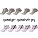 10 Pair High Quality Men Ankle Socks Breathable Cotton Sports Socks Mesh Casual Athletic Summer Thin Cut Short Sokken Size 38-48