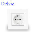 Delviz Wall USB Power Socket, Many New style Panel, Bedroom socket,AC 110V-250V 16A Wall Embedded, Double usb EU Standard Outlet