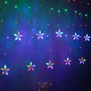 LED Deer Star Moon Curtain Light 220V 110V Christmas Garland String Fairy Lights Outdoor For Home Wedding Party New Year Decor