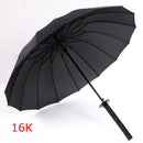 Creative Long Handle Large Windproof Samurai Sword Umbrella Japanese Ninja-like Sun Rain Straight Umbrellas Automatic Open
