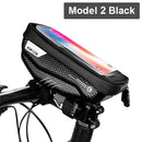 WILD MAN New Bike Bag Frame Front Top Tube Bolsa de ciclismo Impermeable 6.6in Funda de teléfono Bolsa de pantalla táctil MTB Pack Accesorios de bicicleta