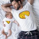 Ropa familiar a juego padre madre hija hijo Pizza camiseta ropa papá mamá y yo bebé camiseta el precio de una pieza de ropa