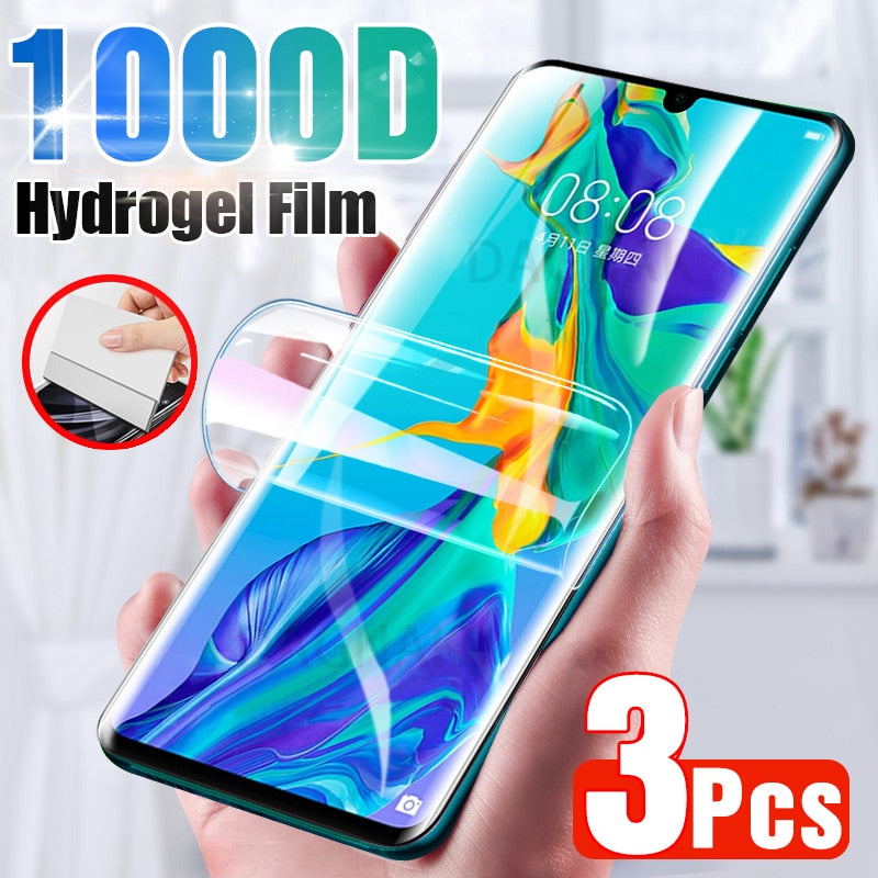 3Pcs Screen Protector For Huawei P30 Pro P20 Lite P40 P10 Full Cover Hydrogel Film For Mate 10 20 30 40 Pro Lite P Smart 2019 Z