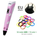 Myriwell 3D Pen DIY 3D Printer Pen Drawing Pens 3d Printing Best for Kids With ABS Filament 1.75mm Christmas Birthday Gift