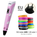 Myriwell 3D Pen DIY 3D Printer Pen Drawing Pens 3d Printing Best for Kids With ABS Filament 1.75mm Christmas Birthday Gift