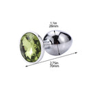 Anal Plug Sex Toys Mini Round Metal Crystal Jewelry Women / Men for Butt Plug Small Unisex Adult Sex Store