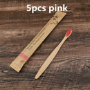 5/10pcs eco friendly toothbrush Bamboo Resuable Toothbrushes Portable Adult  Wooden Soft Tooth Brush for Home Travel Hotel use