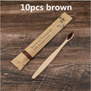5/10pcs eco friendly toothbrush Bamboo Resuable Toothbrushes Portable Adult  Wooden Soft Tooth Brush for Home Travel Hotel use