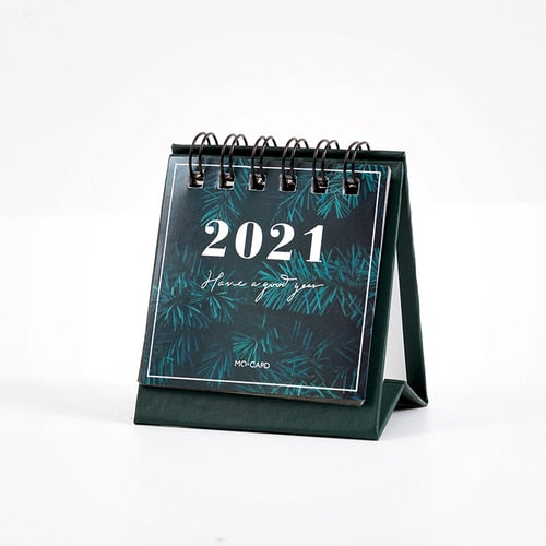 2021 Sun Moon Star Series mini papel de escritorio paisaje calendario doble planificador diario planificador de mesa organizador de Agenda anual