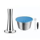 Refillable STAINLESS STEEL Metal Reusable Dolce Gusto Capsule Silicone Cover Dolci Gusto Coffee Machine Coffee Spoon with Clip