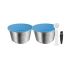 Refillable STAINLESS STEEL Metal Reusable Dolce Gusto Capsule Silicone Cover Dolci Gusto Coffee Machine Coffee Spoon with Clip