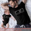 Funny Daddy and Baby 2021 Print Family Matching Clithing Balck Cotton Matching Family Look Outfits for Dad Son Daughter Tshirt