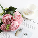 1 Bundle Silk Peony Bouquet Home Decoration Accessories Wedding Party Scrapbook Fake Plants Diy Pompons Artificial Roses Flowers