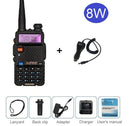 Baofeng UV-5R 8W Walkie Talkie Portable CB Ham Radio Amateur 10KM UHF VHF Scanner Radio FM Transceiver UV5R UV 5R for Hunting