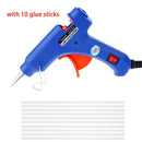 Hot Melt Glue Gun with 7*100MM Glue Sticks 20W Industrial Mini Guns Thermo Electric Heat Temperature Tool
