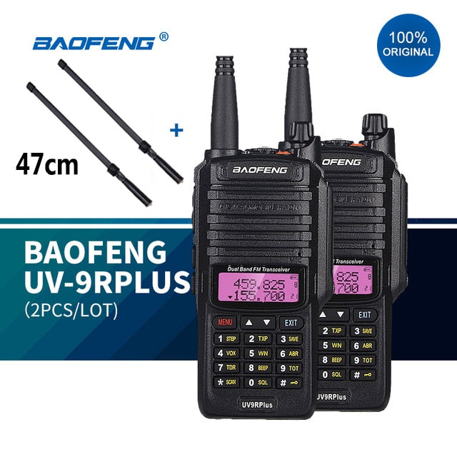 100% Original Baofeng UV9R plus verbessertes Dualband-Funkgerät wasserdichtes Walkie-Talkie-Kommunikations-Amateur-VHF-UHF-Marin-Funkschinken