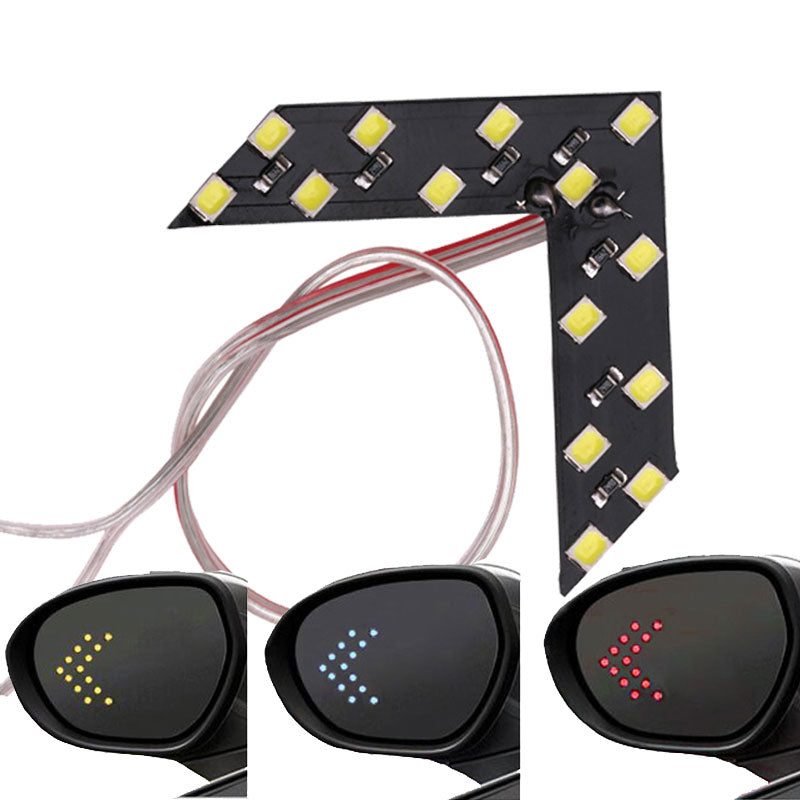 1 luz LED de señal de giro para coche, espejo retrovisor, paneles de flecha, luz indicadora, bombilla de señal de espejo retrovisor, 12V, 14 SMD, amarillo