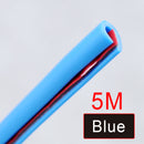 The Doorline Shield | U-Type Rubber Car Door Edge Protection Trim (5m, Red/Blue)