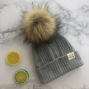 Winter Unisex Faux Fur Pompon Hat Scarf For Kids Boys Girls Knitted Baby Caps With Pompom Bonnet Children&