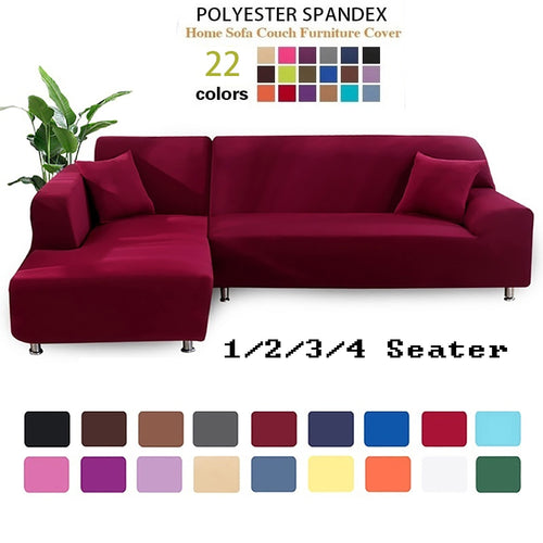 Einfarbiger, elastischer Sofabezug aus Baumwolle All-Inclusive-Stretch-Sofabezug für Wohnzimmer-Funda-Sofa
