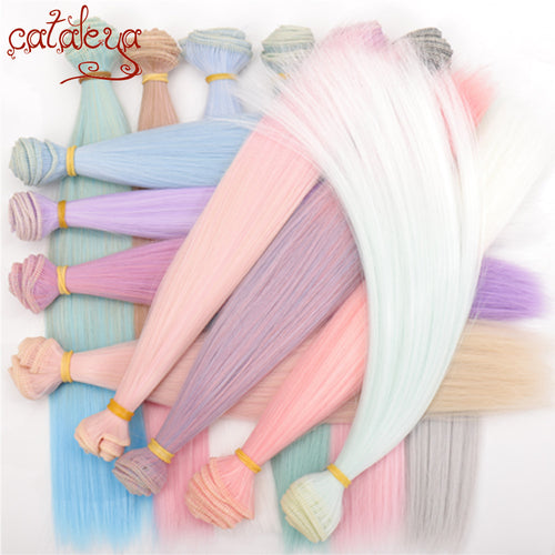 Cataleya Puppe Bjd DIY Hochtemperaturfaser 1 Stück 15 cm * 100 cm und 25 * 100 cm Perücke Färben Sie allmählich das Haar