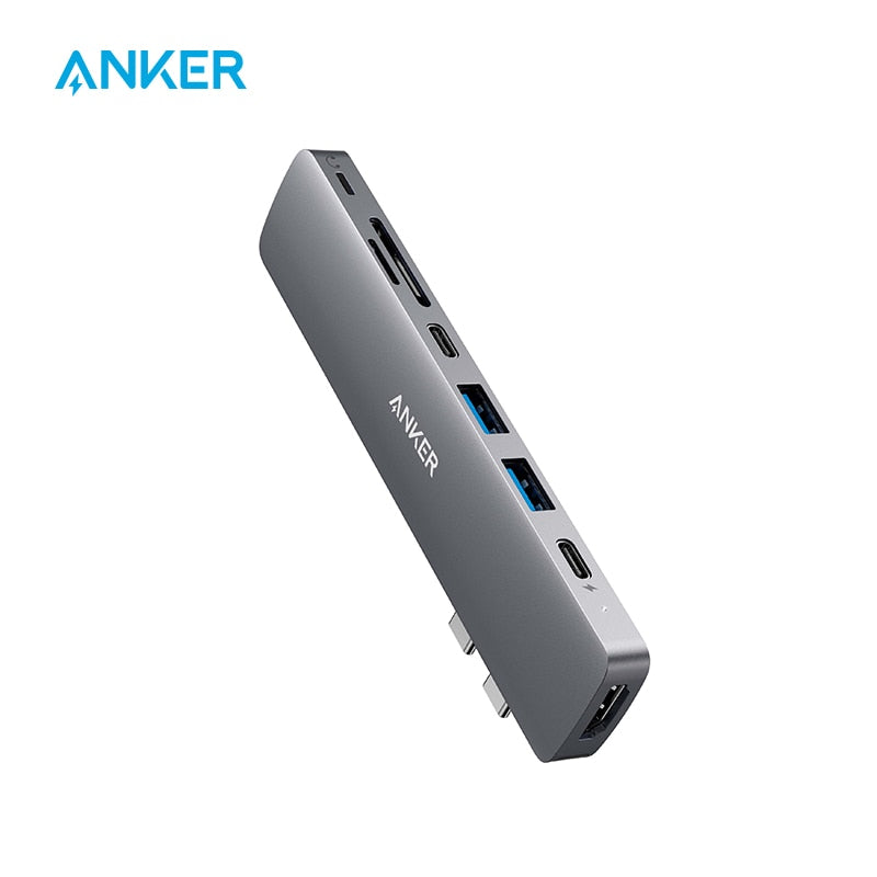 Anker USB C Hub für MacBook, PowerExpand Direct 8-in-2 USB C Adapter, mit Thunderbolt 3 USB C Port, 4K HDMI Port, USB C und USB