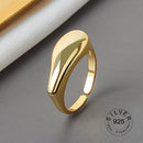 925 Sterling Silver Open Ring For Women INS Niche Irregular Wave Sand Surface Wide Noodle Original Party Birthday Gift