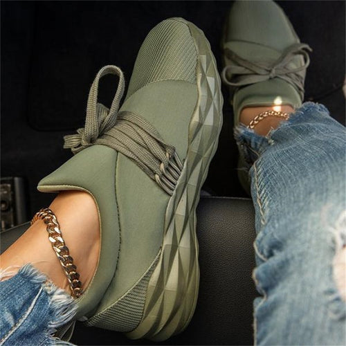 Frauen Sommer Sneaker Lace Up Damen Walking Laufschuhe Runde Zehe Casual Atmungsaktive Rutschfeste Gym Sportschuhe Für Frauen