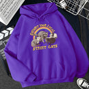 Support Your Local Street Cats Print Women Hoodie Cartoons Crewneck Clothes Vintage Loose Sweatshirt Street Hip Hop Hoody Womens