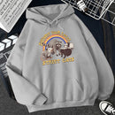 Support Your Local Street Cats Print Women Hoodie Cartoons Crewneck Clothes Vintage Loose Sweatshirt Street Hip Hop Hoody Womens