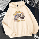 Support Your Local Street Cats Print Women Hoodie Cartoons Crewneck Clothes Vintage Loose Sweatshirt Street Hip Hop Hoody Womens