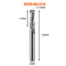 Kompressionsfräser Holzbearbeitung UNTEN Schneiden Sie zwei Flöten Spiralhartmetallfräser CNC-Fräser Holzschaftfräser Bits