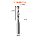 Kompressionsfräser Holzbearbeitung UNTEN Schneiden Sie zwei Flöten Spiralhartmetallfräser CNC-Fräser Holzschaftfräser Bits