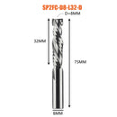 Kompressionsfräser Holzbearbeitung UNTEN Schneiden Sie zwei Flöten Spiralhartmetallfräser CNC-Fräser Holzschaftfräser Bits