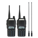 2 unids/lote BaoFeng real 8W UV-82 Radio bidireccional de alta potencia Radio portátil de doble banda VHF/UHF 10 km de largo alcance Walkie Talkie UV82
