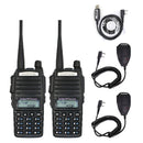 2 unids/lote BaoFeng real 8W UV-82 Radio bidireccional de alta potencia Radio portátil de doble banda VHF/UHF 10 km de largo alcance Walkie Talkie UV82